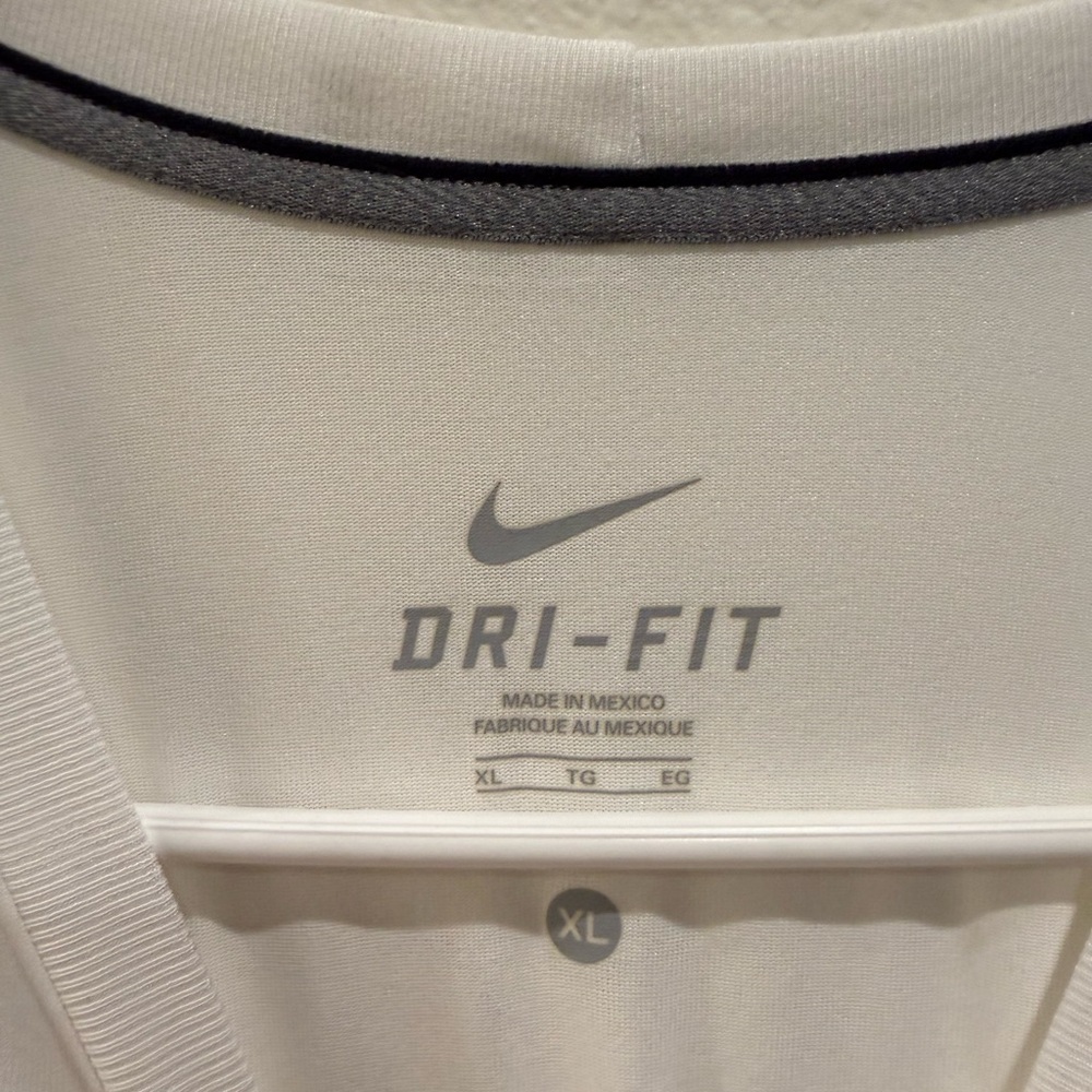 Nike Dri-FIT Gray and White Shirt
